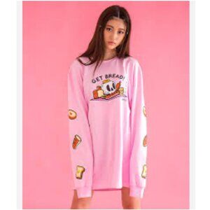 Cool Shirtz Unisex Let's Get This Bread Long Sleeve T-Shirt, Size XL, Pink